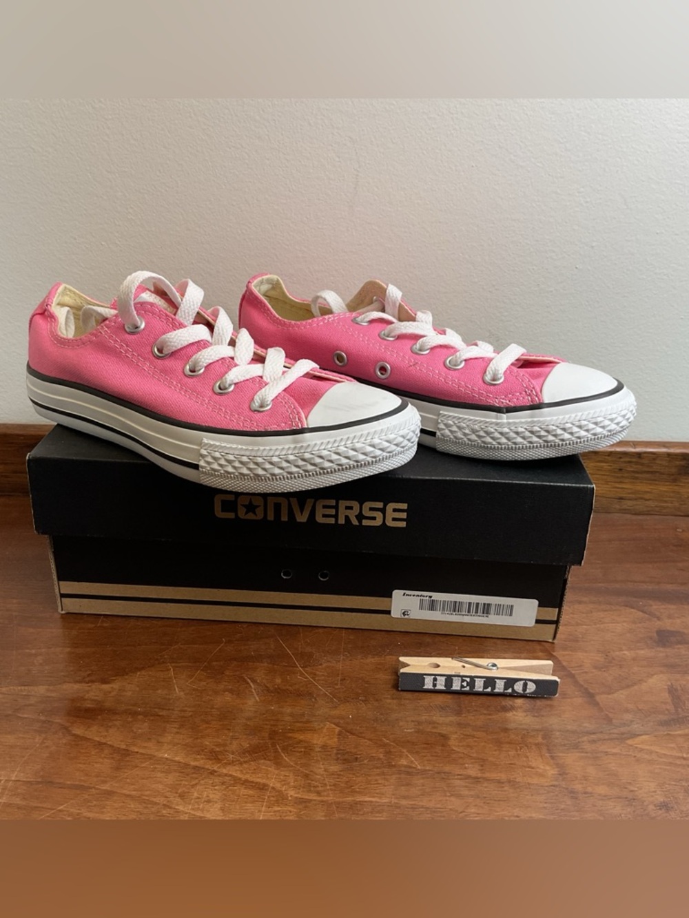 Converse 3J238 CTAS Chuck Taylor All Star Low Pink Rose Youth 13 New w/box